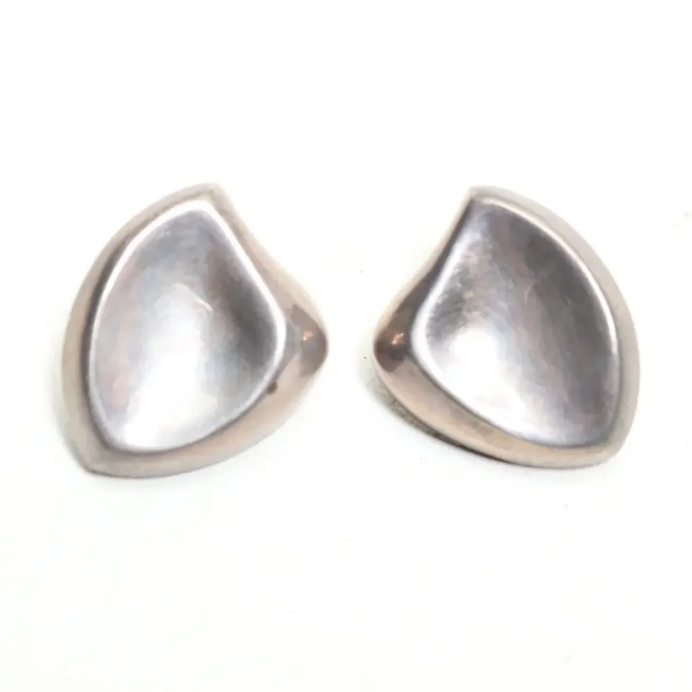 Vintage 925 Sterling Silver Earrings Pierced Mexico Modernist